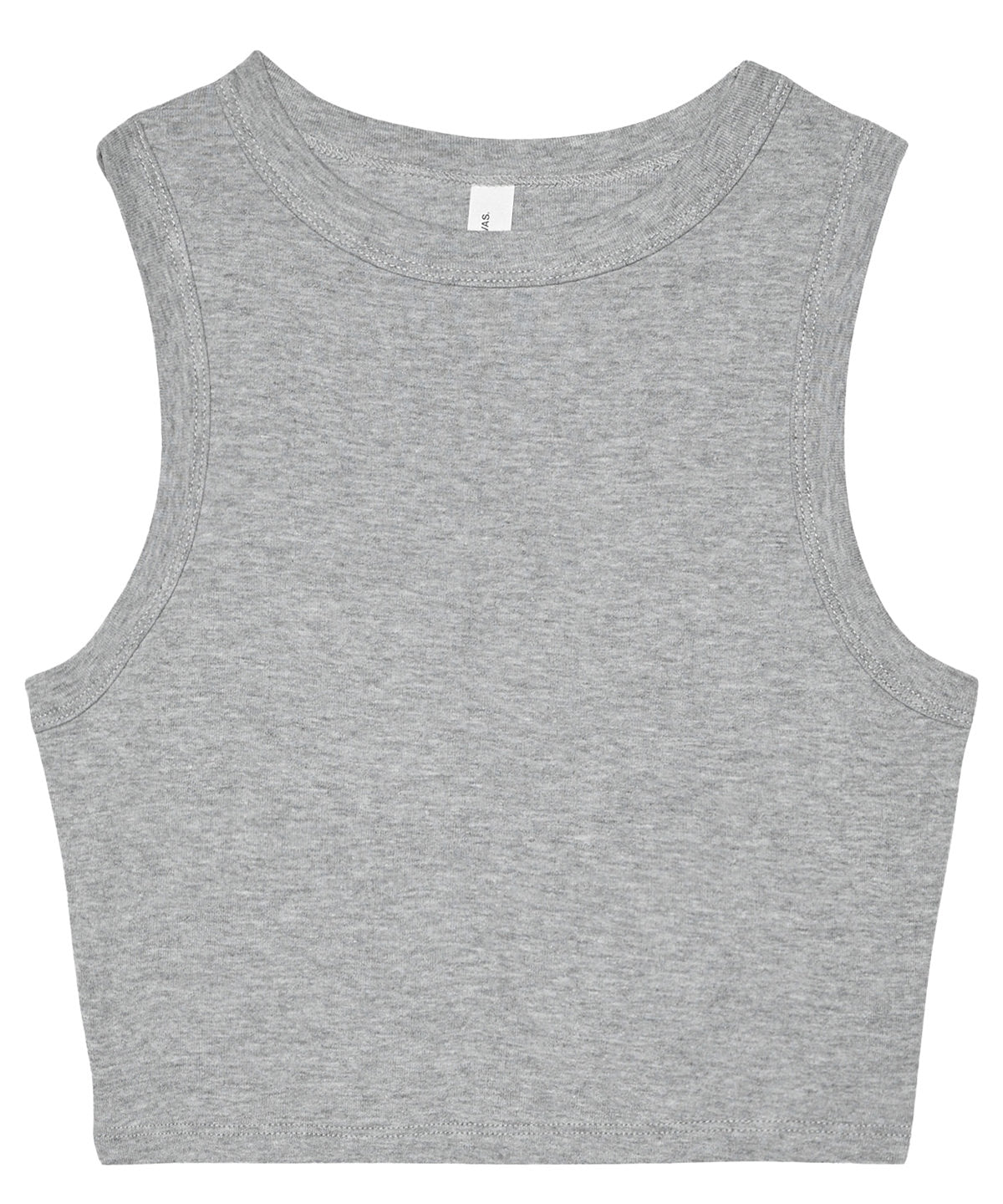 WomenÂs micro rib muscle crop tank