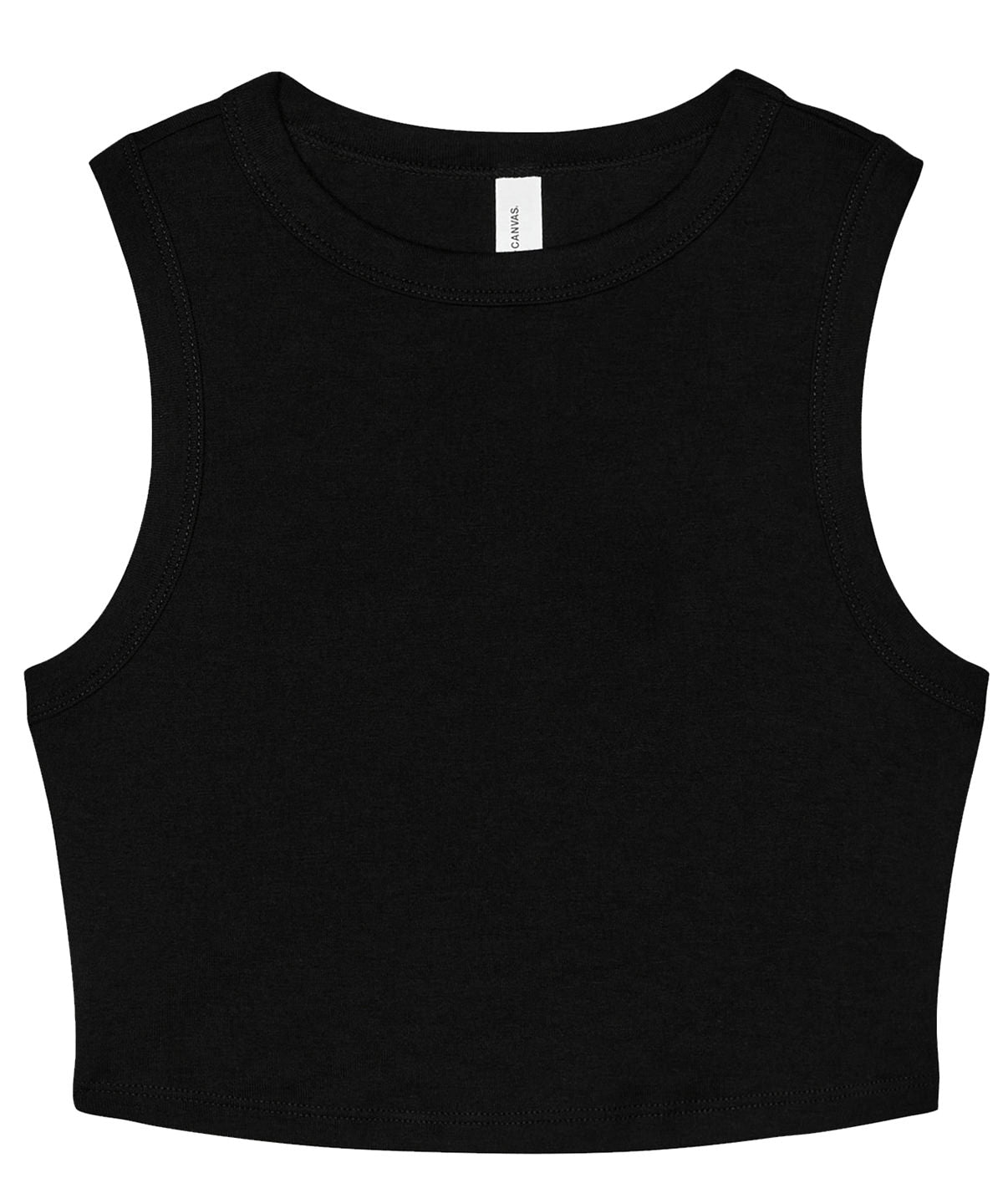 WomenÂs micro rib muscle crop tank