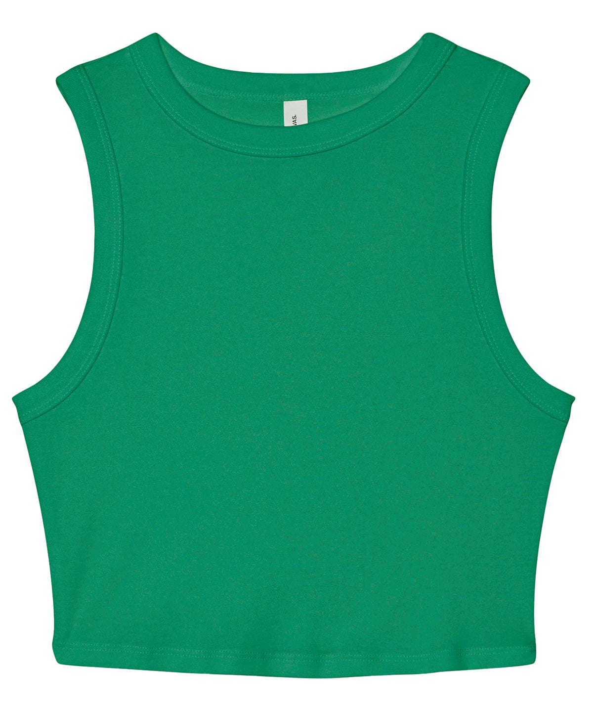 WomenÂs micro rib muscle crop tank