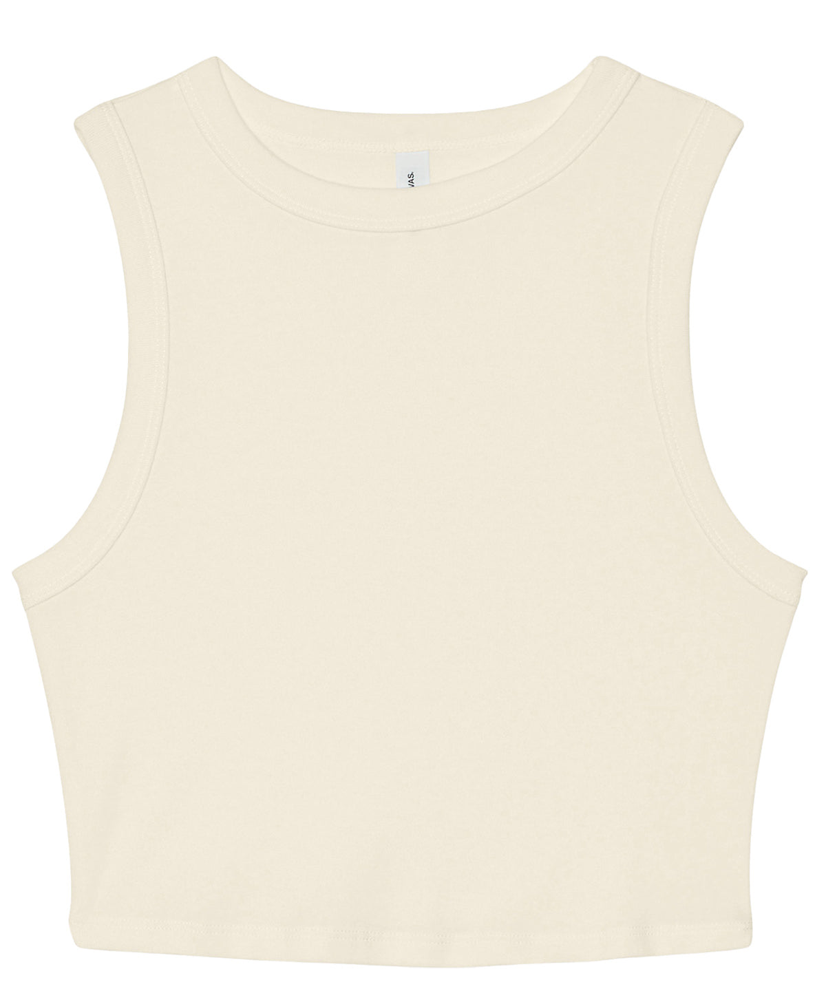 WomenÂs micro rib muscle crop tank