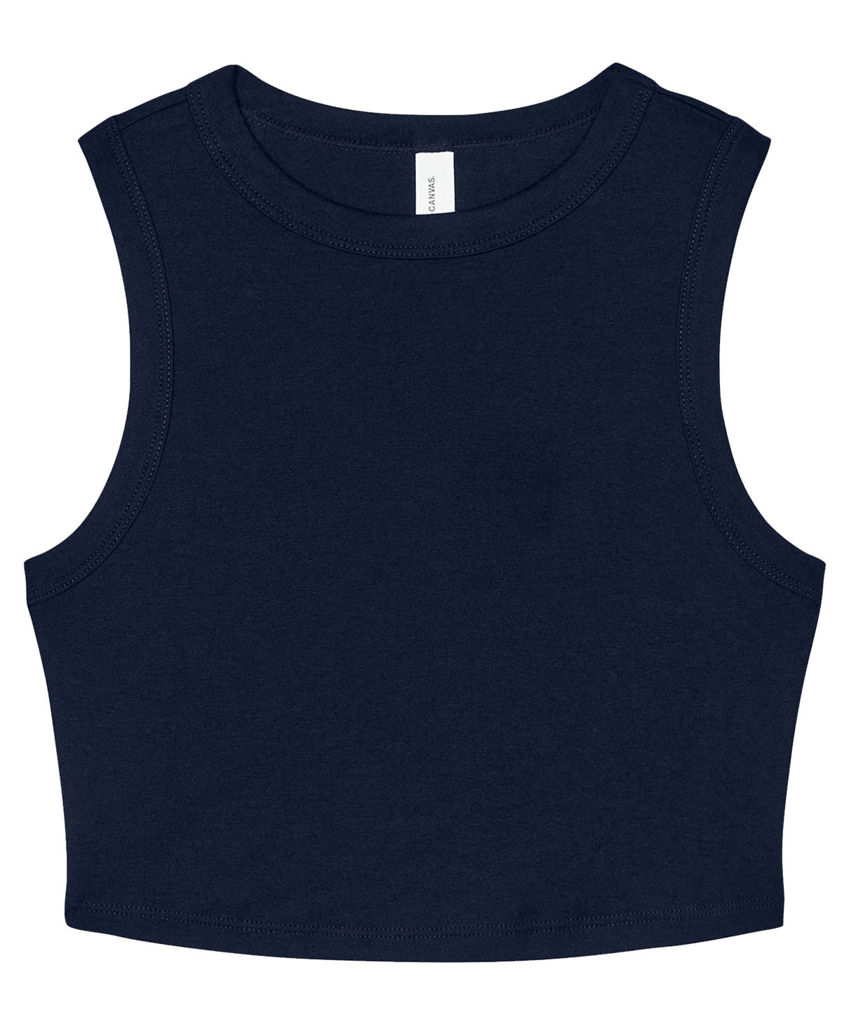 WomenÂs micro rib muscle crop tank