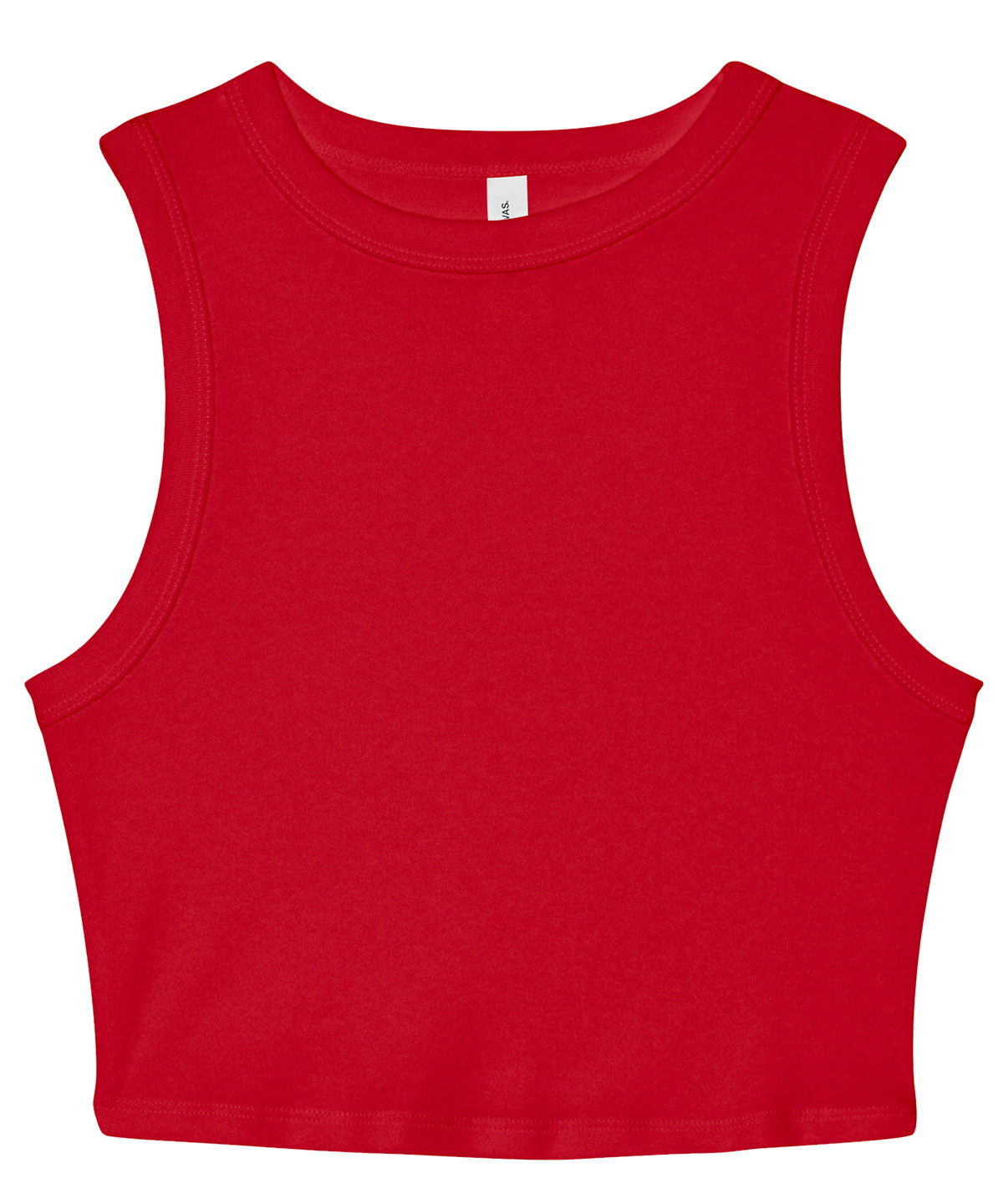 WomenÂs micro rib muscle crop tank