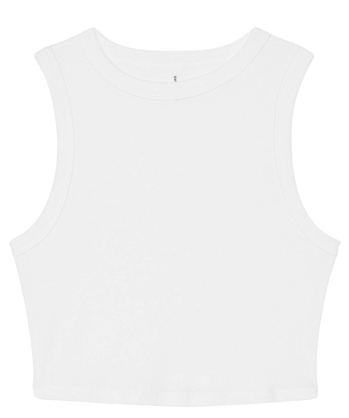 WomenÂs micro rib muscle crop tank