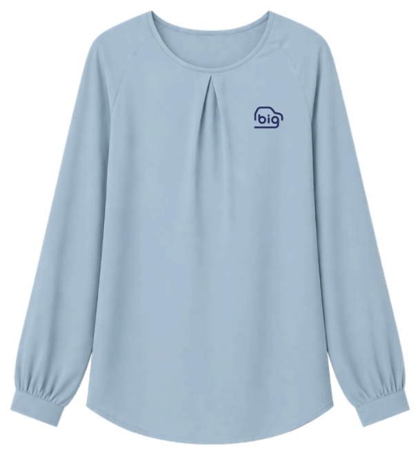 Disley Monda Ladies Long Sleeve Blouse - Pale Blue
