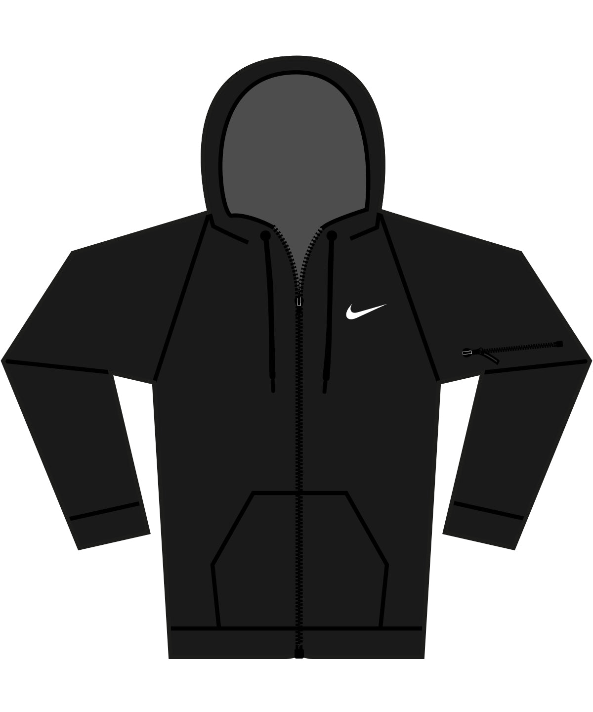 Nike mens full-zip fitness hoodie