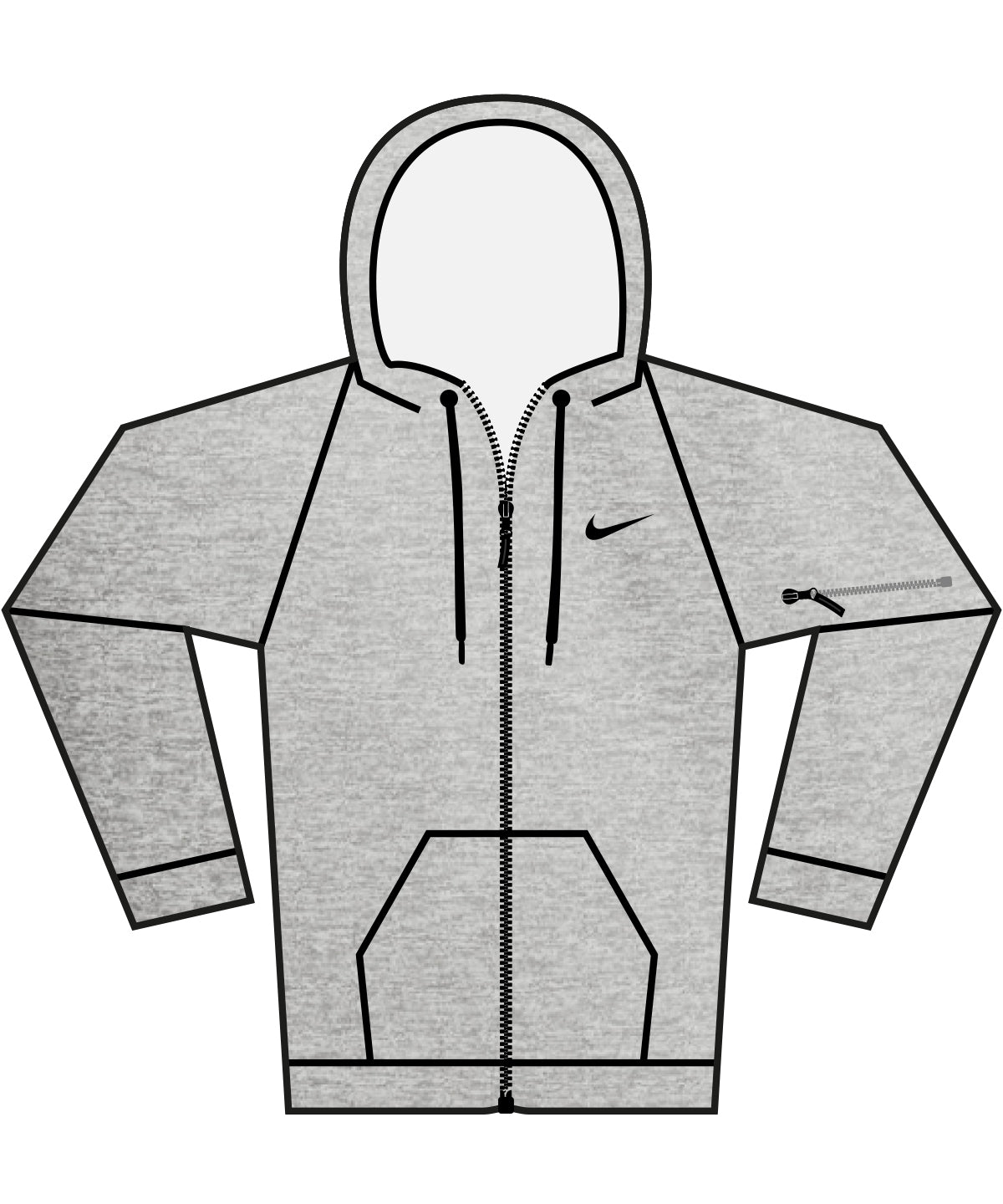 Nike mens full-zip fitness hoodie
