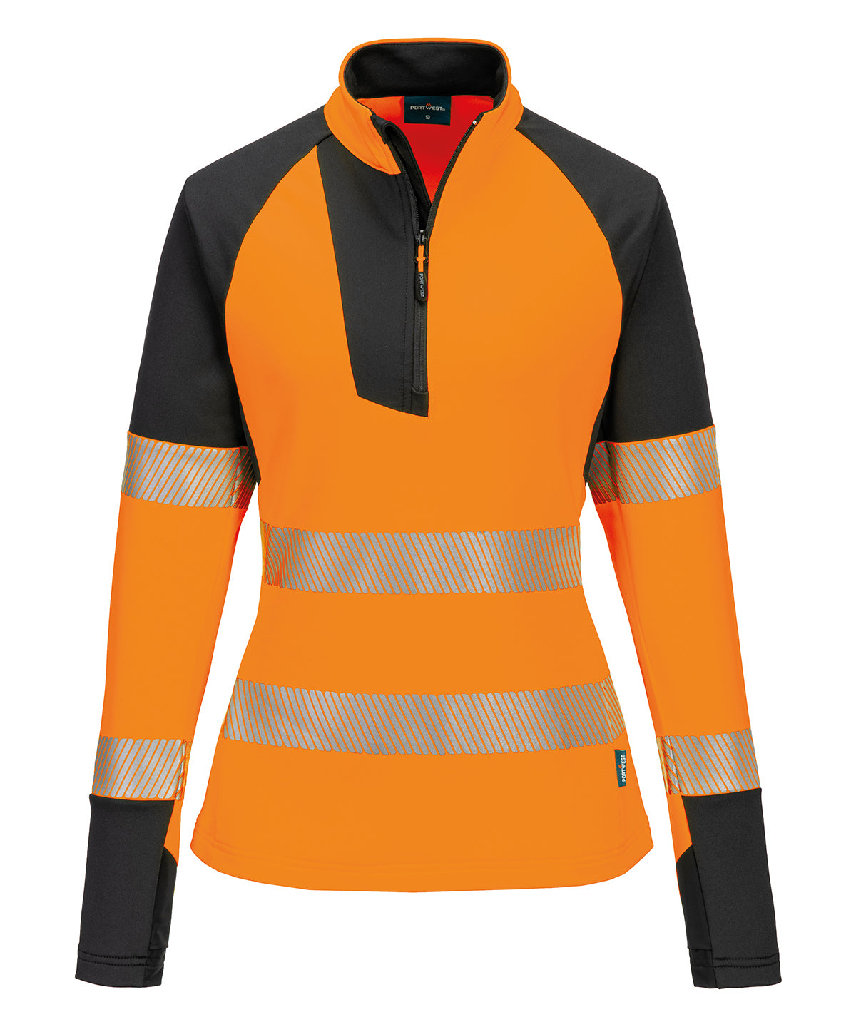 Womens PW3 Hi-vis ¼-zip sweatshirt (T173)