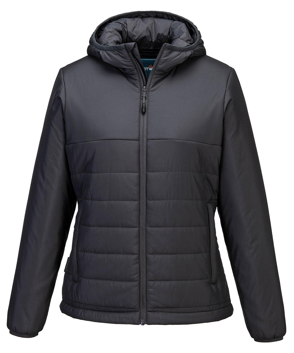 Womens professional hooded insulated baffle jacket (S613)