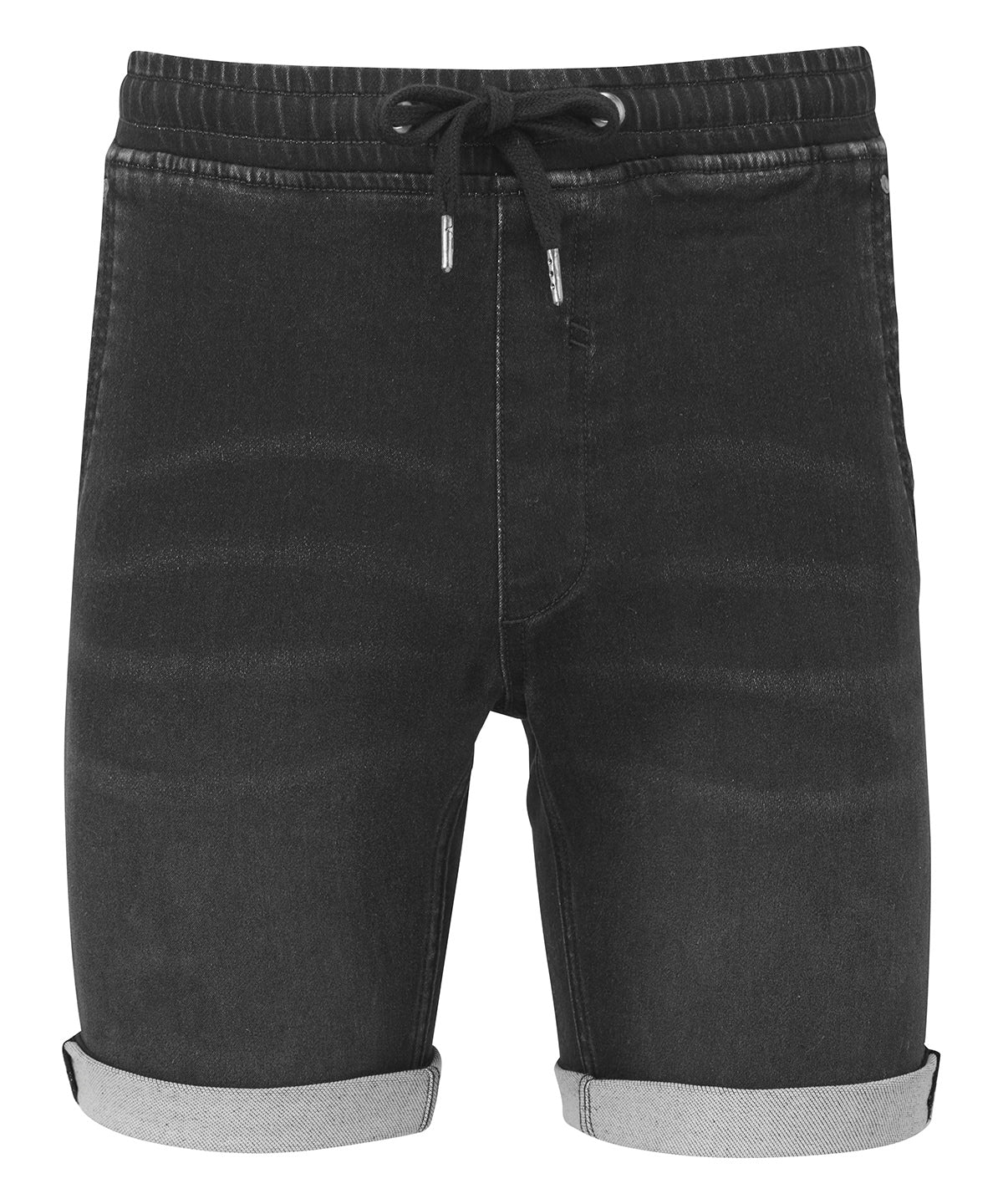 Men's denim drawstring shorts